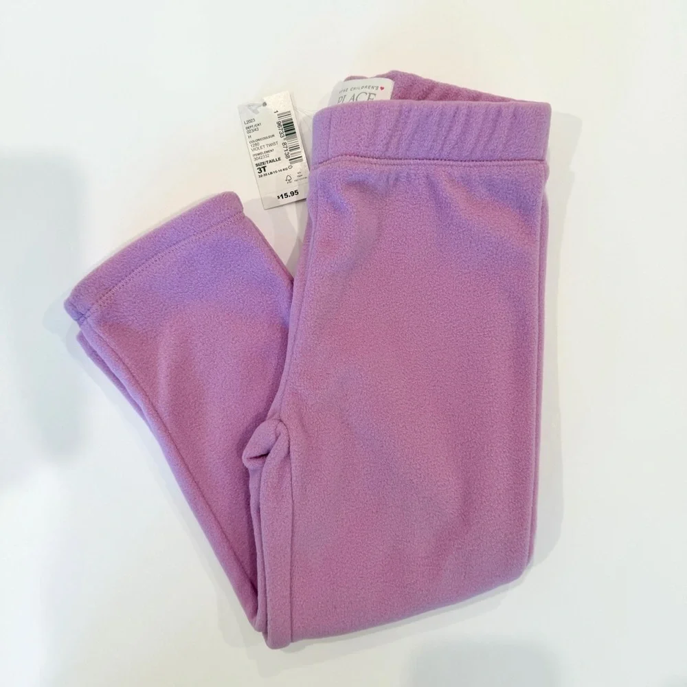 The Children's Place Lavender Purple Fleece Pants Bottoms - 3T